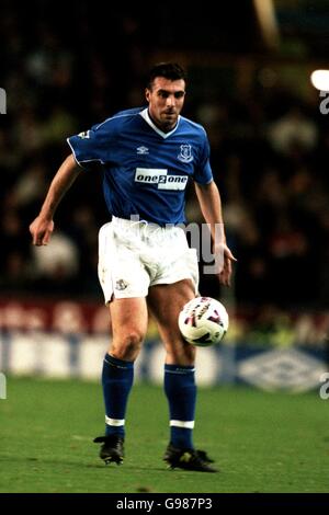 Fußball - FA Carling Premiership - Everton / Aston Villa. David Unsworth, Everton Stockfoto