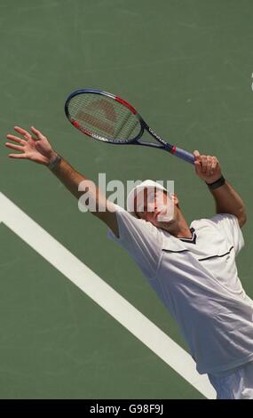 Tennis - US Open - Flushing Meadows - New York. Der britische Greg Rusedski Stockfoto