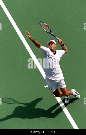 Tennis - US Open - Flushing Meadows - New York. Der britische Greg Rusedski Stockfoto