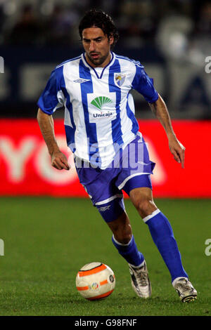 Fußball - Spanische Primera Liga - Malaga gegen Valencia - La Rosadela Stadion. Juan Rodriguez, Malaga Stockfoto