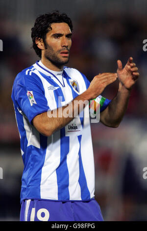 Fußball - spanischen Primera Liga - Malaga V Valencia - La Rosadela Stadion Stockfoto