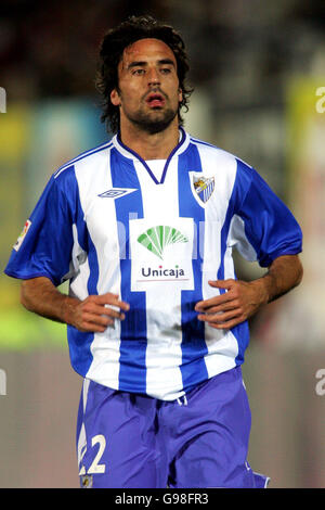 Fußball - Spanische Primera Liga - Malaga gegen Valencia - La Rosadela Stadion. Juan Rodriguez, Malaga Stockfoto