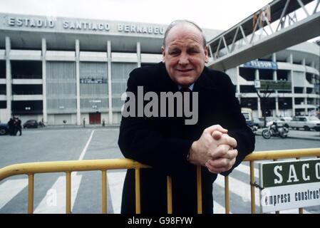 England Manager Ron Greenwood beim Estadio Santiago Bernabeu in Madrid Stockfoto