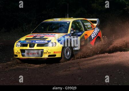 Harri Rovanpera während der Tests im Forest of Dean Ahead Der Network Q Rally dieses Wochenendes Stockfoto