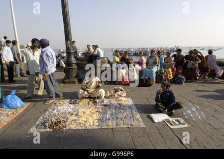 Cricket England Tour of India 2006. Straßenhändler in Mumbai Stockfoto