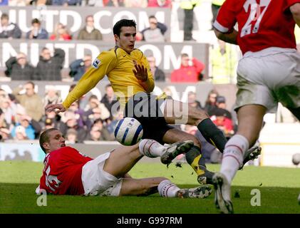 Fußball - FA Barclays Premiership - Manchester United gegen Arsenal - Old Trafford Stockfoto