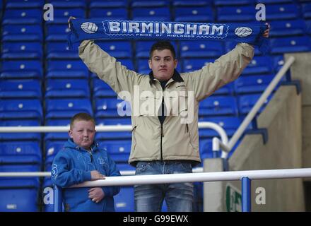 Birmingham City Fans stehen nach ihrem Abstieg aus der dejected FA Barclays Premiership Stockfoto