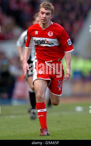 Fußball - FA Barclays Premiership - Middlesbrough / Newcastle United - The Riverside Stadium. James Morrison, Middlesbrough Stockfoto