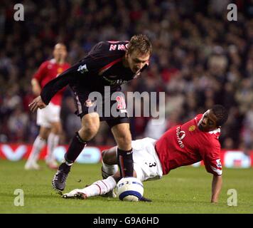 Fußball - FA Barclays Premiership - Manchester United gegen Sunderland - Old Trafford Stockfoto