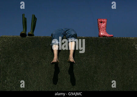 Wetter Farmer Ireland Stockfoto