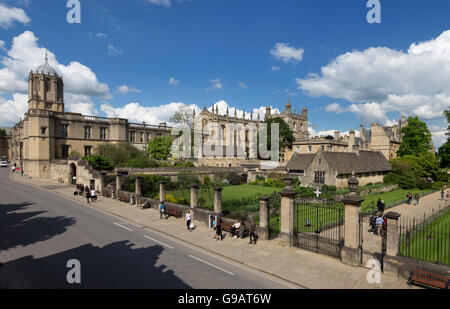 Christchurch College und Memorial Gardens Oxford Stockfoto