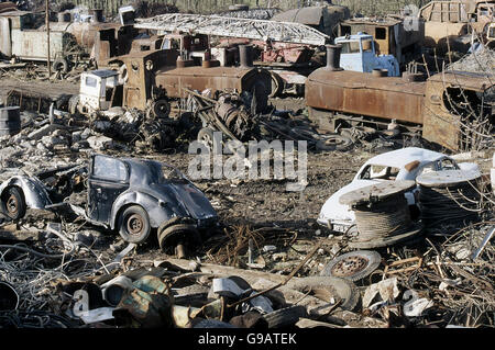 Die zwei Lokomotiven, oben rechts, nebeneinander am Andrew Barclays Kilmarnock Werke als Nr. 2261/2 1949 entstanden. Stockfoto