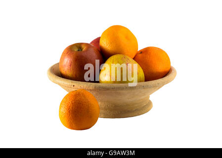 Schale mit Obst. Stockfoto