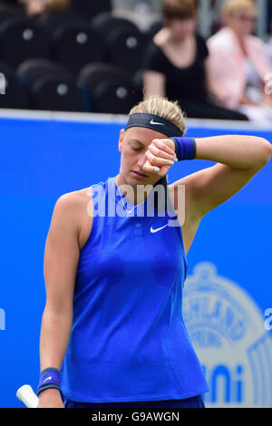 Petra Kvitova (Tschechien) spielen bei den Aegon International, Eastbourne, 2016 Stockfoto