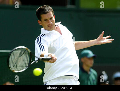 WIMBLEDON Henman Stockfoto