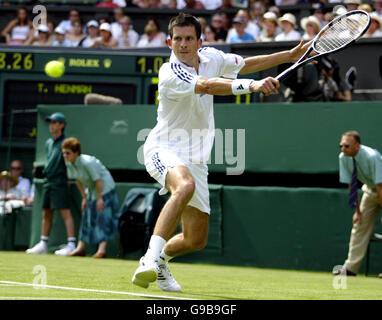 WIMBLEDON Henman Stockfoto