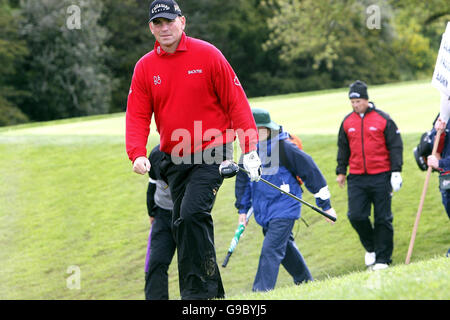 Der Däne Thomas Bjorn am zweiten Tag der Nissan Irish Open im Carton House, Co. Kildare, Irland. Stockfoto