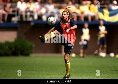 Fußball - Europameisterschaft 2000 - Gruppe B - Schweden Ausbildung Stockfoto