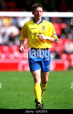 Fußball - Nationwide Conference - Scarborough V Morecambe. Andy Farrel, Morecambe Stockfoto