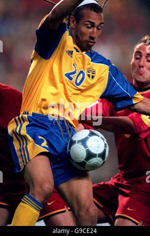 Fußball - Europameisterschaft 2000 - Gruppe B - Belgien V Schweden Stockfoto