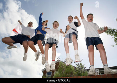 WORLDCUP Tickets Schule Stockfoto