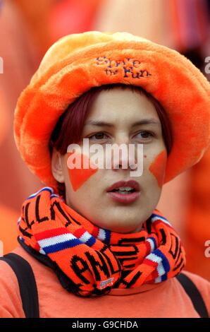 Fußball - Euro 2000 - Viertelfinale - Holland gegen Jugoslawien. Holland-Fan Stockfoto