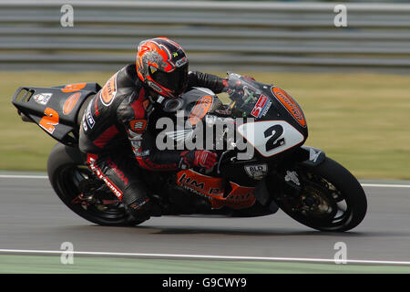 Motorradfahren - British Superbikes Championship 2006 - Round Seven - Snetterton. Ryuichi Kiyonari, HM Werk Honda Stockfoto