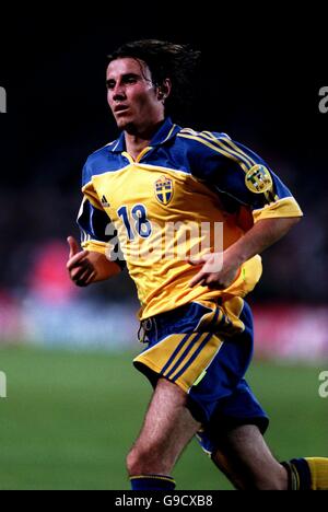 Fußball - Euro 2000 - Gruppe B - Italien gegen Schweden. Yksel Osmanovski, Schweden Stockfoto