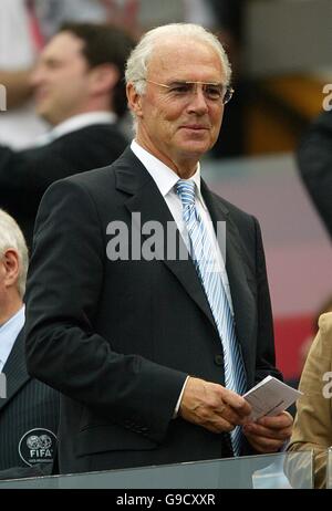 Franz Beckenbauer, deutsche Fußballlegende und Leiter des WM-Organisationskomitees Stockfoto