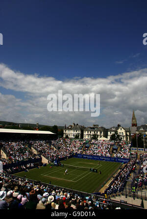 Tennis - Hastings Direct International Championships 2006 - Devonshire Park. Eine allgemeine Ansicht des Center Court während des Spiels Stockfoto