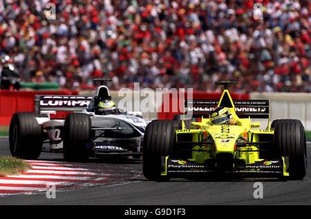 Heinz Harald Frentzen führt vor Landsmann Ralf Schumacher Stockfoto