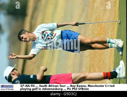 Roy Keane, Manchester United spielt Golf in Johannesburg Stockfoto