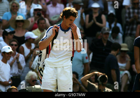 Tennis - Wimbledon Championships 2006 - All England Club - Männer vierte Runde - Andy Murray V Marcos Baghdatis Stockfoto