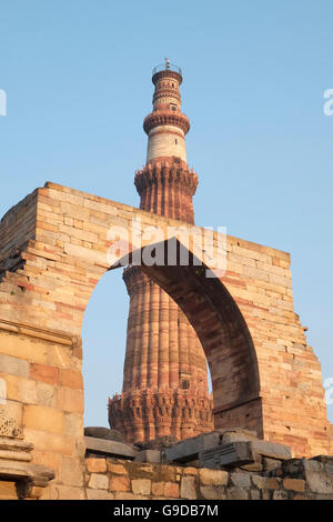 Die Qutub Minar, Delhi, Indien. Stockfoto