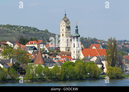 Krems an der Donau, Donau, Region Wachau, Niederösterreich, Österreich Stockfoto