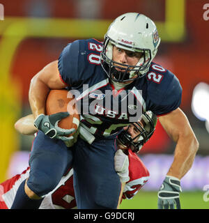 Taylor Malm, #20 USA, ist bei der Fußball-Weltmeisterschaft am 16. Juli 2011 in Angriff genommen, USA gewinnt 50,7 gegen Kanada und gewinnt die Stockfoto