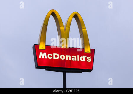 McDonalds Restaurant Logo Stockfoto