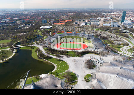 Der Olympiapark in München-Stadion, Stockfoto