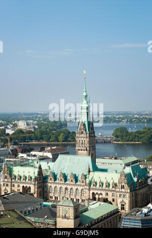 Blick auf die Stadt Hamburg Stockfoto