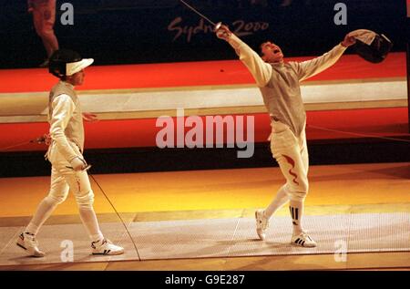 Sydney 2000 Olympics - Fechten - Herren Florett-Einzel - Finale Semi - Italien / China Stockfoto