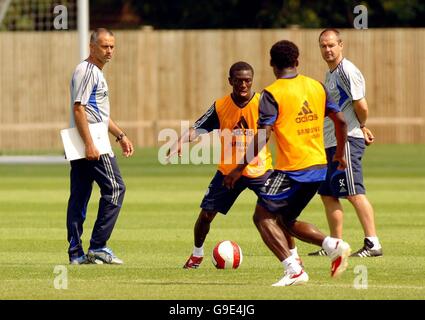 Fußball - Chelsea Training Session - Cobham, Surrey. Stockfoto