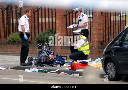 Polizei-Auto Stockfoto