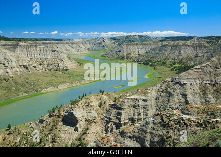 oberen Missouri breaks National Monument flussabwärts von Mclelland Fähre in der Nähe von Winifred, montana Stockfoto