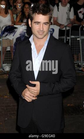 Colin Farrell kommt zur Europa-Premiere von Miami Vice am Odeon Leicester Square im Zentrum von London an. Stockfoto