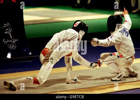 Sydney 2000 Olympics - Fechten - Herren Team Degen - Halbfinale Stockfoto