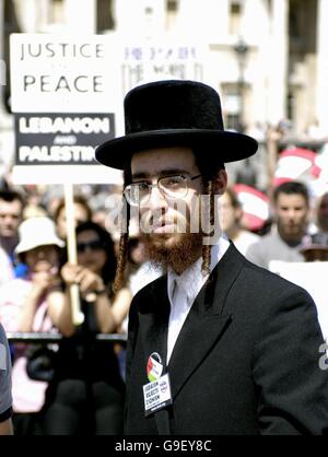 Trafalgar Square-protest Stockfoto