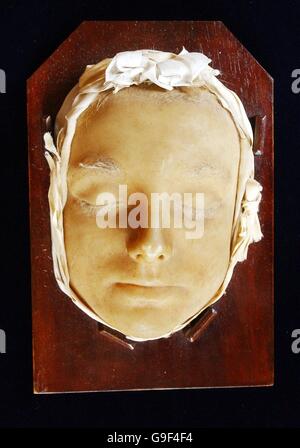 Totenmaske von Mary Queen of Scots geht auf show Stockfoto