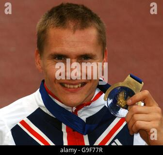 Der britische David Weir gewann die Goldmedaille beim 1500-m-Rennen auf dem Rollstuhl während der Leichtathletik-Europameisterschaften in Göteborg, Schweden. Stockfoto