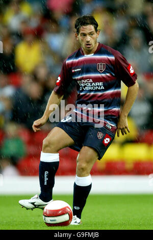 Fußball - freundlich - Watford / Chievo Verona - Vicarage Road Stadium. Filippo Antonelli Agomeri, Chievo Stockfoto