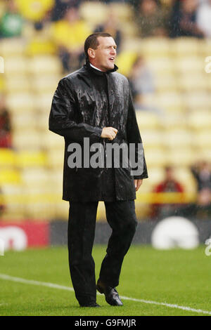 Fußball - freundlich - Watford / Chievo Verona - Vicarage Road Stadium. Aidy Boothroyd, Managerin von Watford Stockfoto